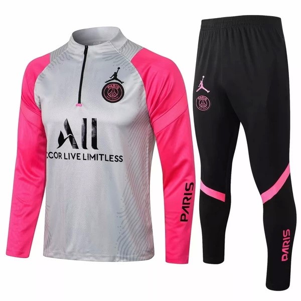 Survetement Football Paris Saint Germain 2021-22 Gris Rose Noir